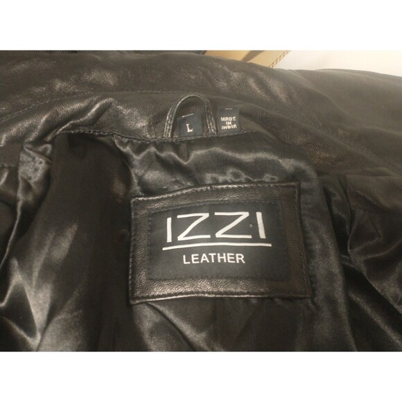 IZZI  LEATHER Black jacket large (298 of 300) Rn 38843 - Picture 7 of 16